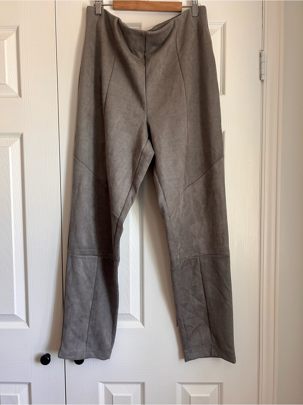 Gray Faux suede leggings